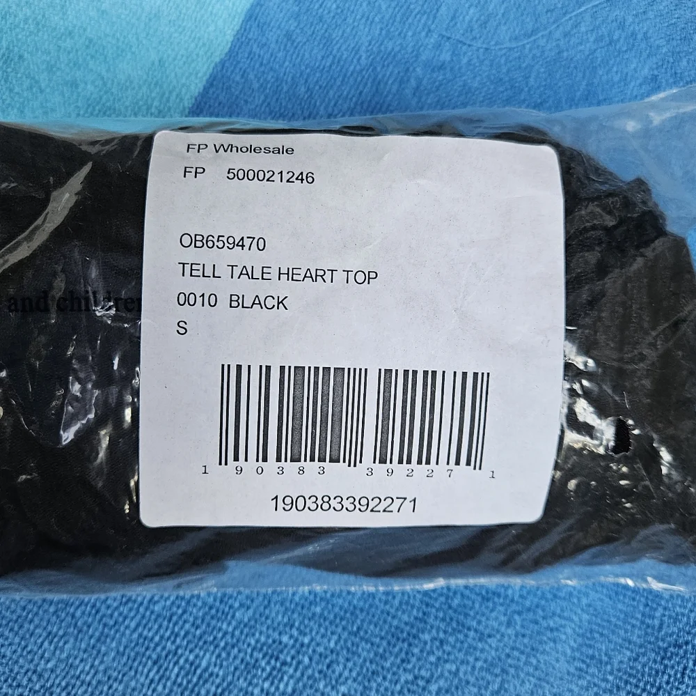 Free People Tell Tale Heart Tunic Mini Dress Swingy Sheer Lace Cutout Blac S NWT - Picture 7 of 16